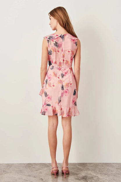 Lana Pink Floral Print Mini Dress