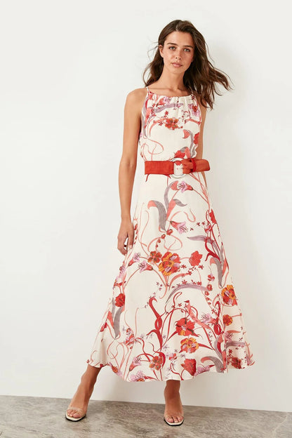 Big Adventure Ahead Printed Maxi Dress