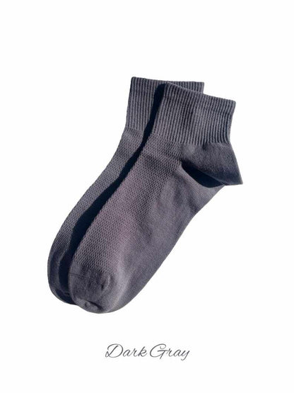 100% Cotton Seamless Toe Lightweight Airflow Mesh Breathable Mid-Calf Socks, Crew Socks for Men and Women, All-Day Fresh, Gift