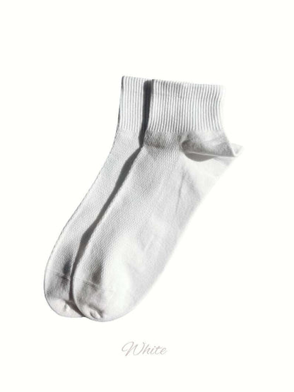 100% Cotton Seamless Toe Lightweight Airflow Mesh Breathable Mid-Calf Socks, Crew Socks for Men and Women, All-Day Fresh, Gift