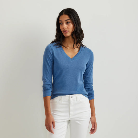 Women's Everyday Long-Sleeve V-Neck T-Shirt